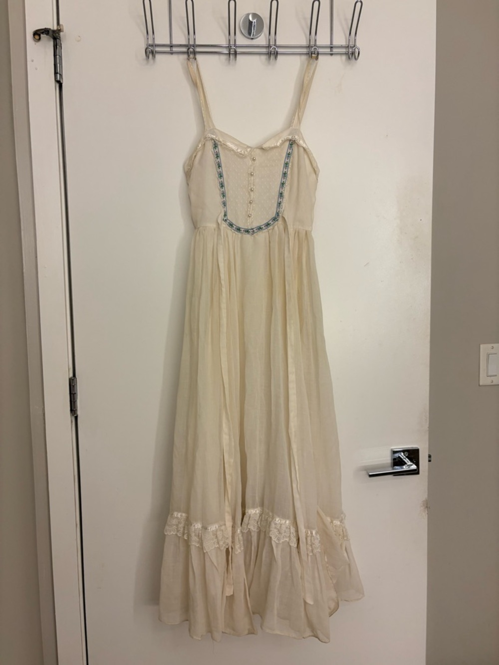 Gunne Sax by Jessica McClintock Cream prairie dress size xs